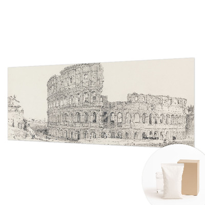 Decorative wall mural for living room featuring an ancient ruins motif