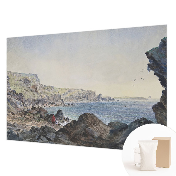 Non-woven wall mural featuring a quiet coastal scene