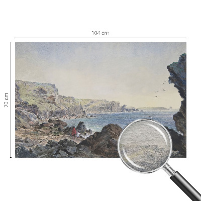 Non-woven wall mural featuring a quiet coastal scene