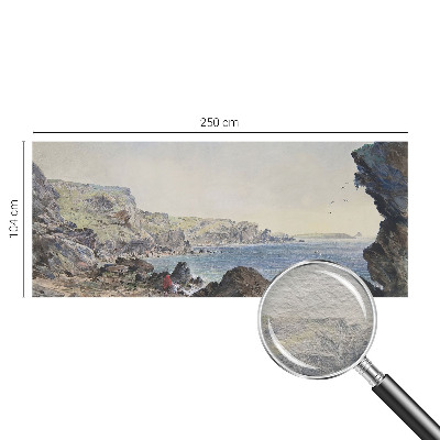 Non-woven wall mural featuring a quiet coastal scene