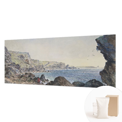 Non-woven wall mural featuring a quiet coastal scene