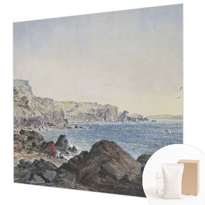 Non-woven wall mural featuring a quiet coastal scene