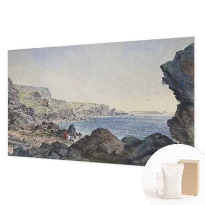 Non-woven wall mural featuring a quiet coastal scene