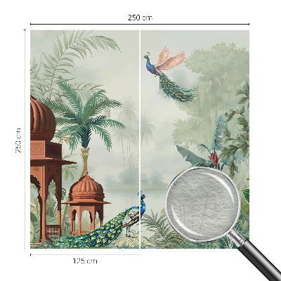 Non-woven photo wallpaper Peacock Gardens