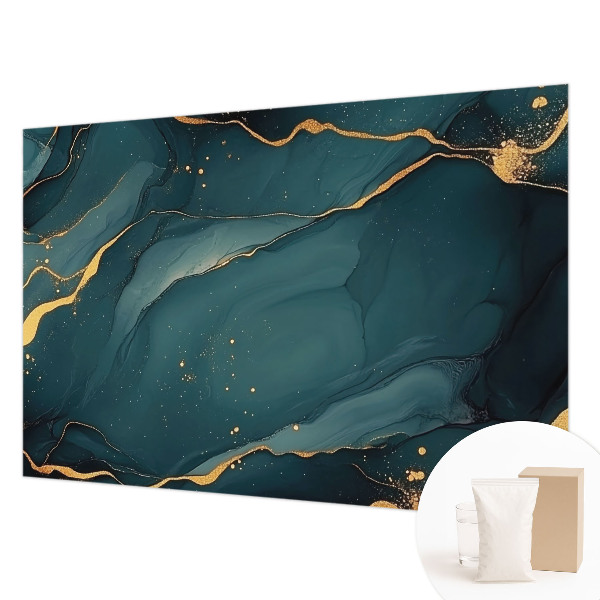 Photo wall mural with a dark blue abstract design
