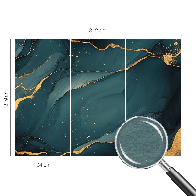 Photo wall mural with a dark blue abstract design