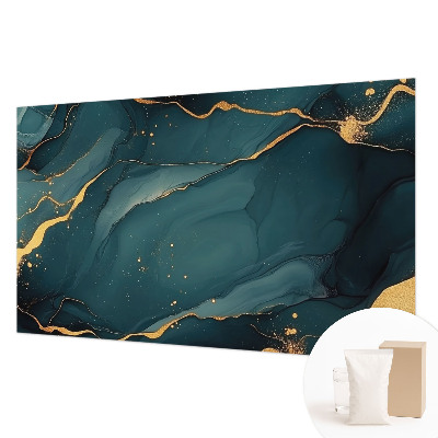 Photo wall mural with a dark blue abstract design