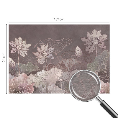 Wall mural for bedroom featuring a peaceful botanical design