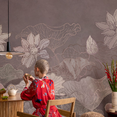 Wall mural for bedroom Peaceful botany