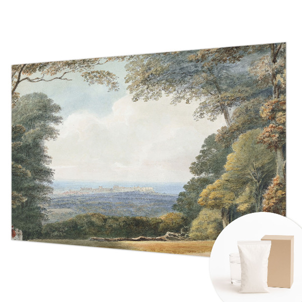 Large wallpaper mural Wooded landscape