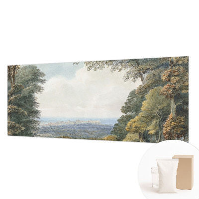 Large wallpaper mural Wooded landscape