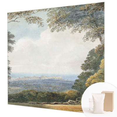 Large wallpaper mural Wooded landscape