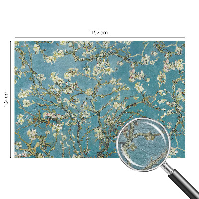 Large wall mural with flowering branches design