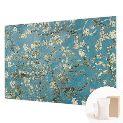 Large wall mural with flowering branches design