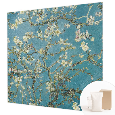Large wall mural with flowering branches design