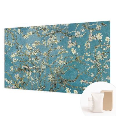 Large wall mural with flowering branches design
