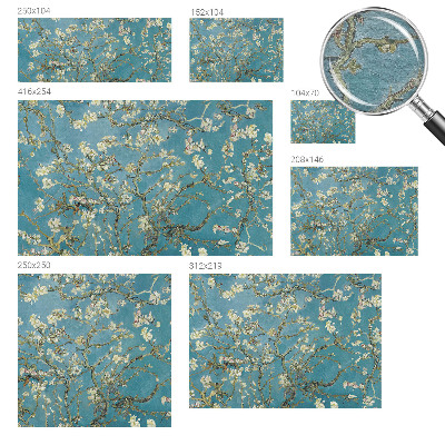 Large wall mural with flowering branches design