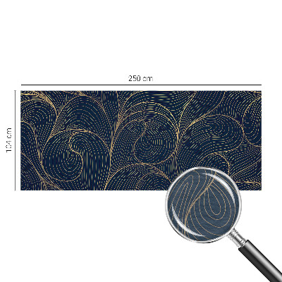 Custom size wall mural with a wavy motif