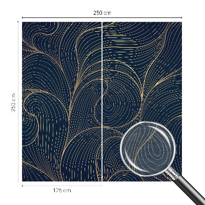 Custom size wall mural with a wavy motif