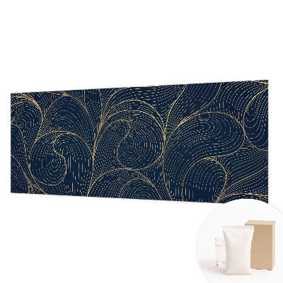 Custom size wall mural with a wavy motif