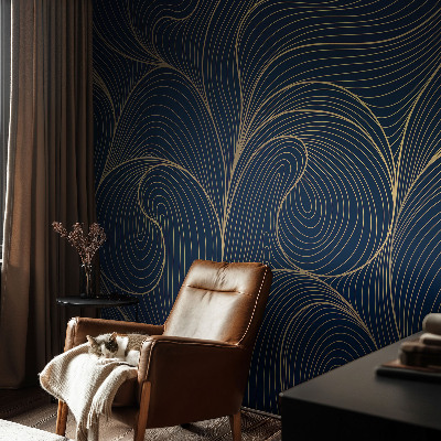Custom size wall mural Wavy motif