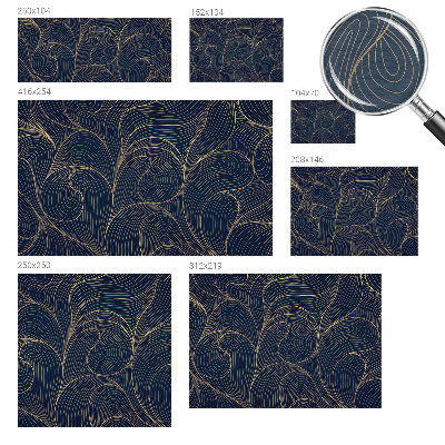 Custom size wall mural with a wavy motif