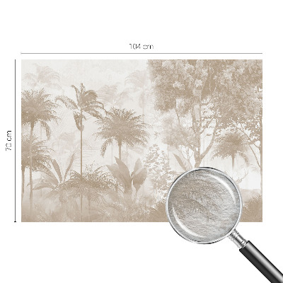 Modern wall mural for living room with a tropical landscape design