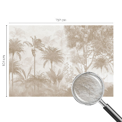 Modern wall mural for living room with a tropical landscape design