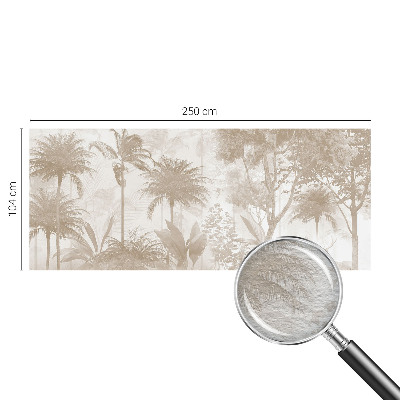 Modern wall mural for living room with a tropical landscape design