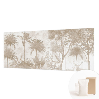 Modern wall mural for living room with a tropical landscape design