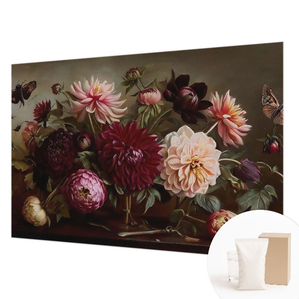 Modern wall mural for bedroom featuring a floral majesty design