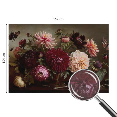 Modern wall mural for bedroom featuring a floral majesty design