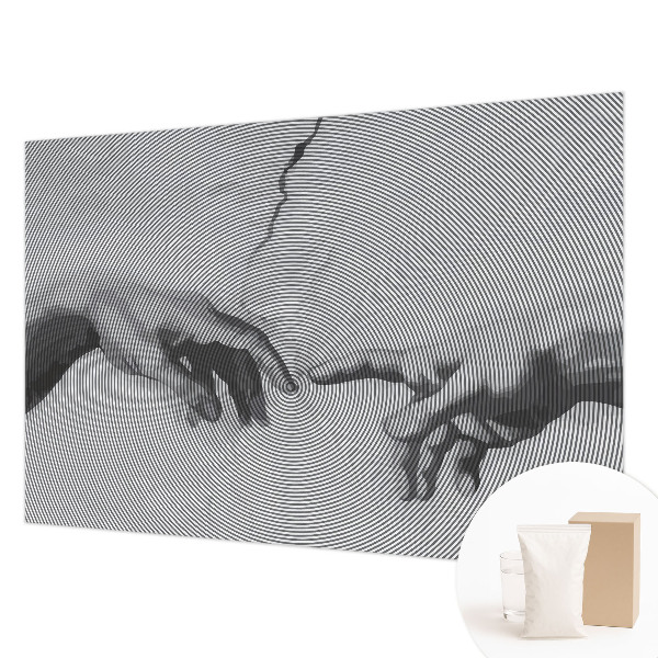 High quality wall mural wallpaper with a hypnotic hands design
