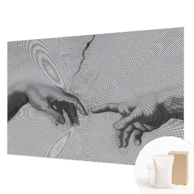 High quality wall mural wallpaper with a hypnotic hands design