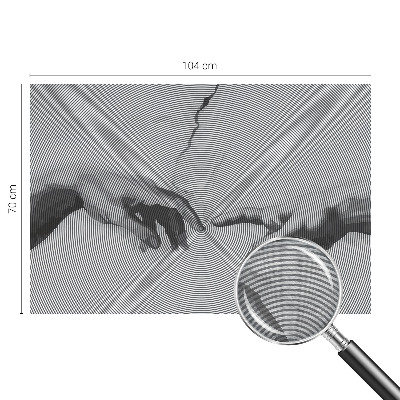 High quality wall mural wallpaper with a hypnotic hands design