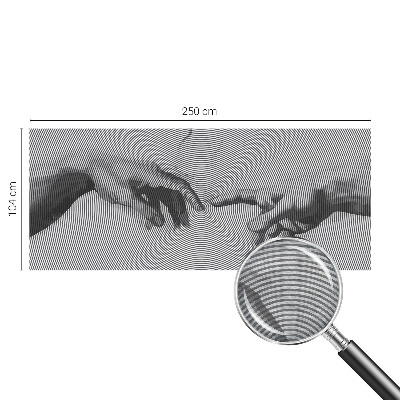High quality wall mural wallpaper with a hypnotic hands design