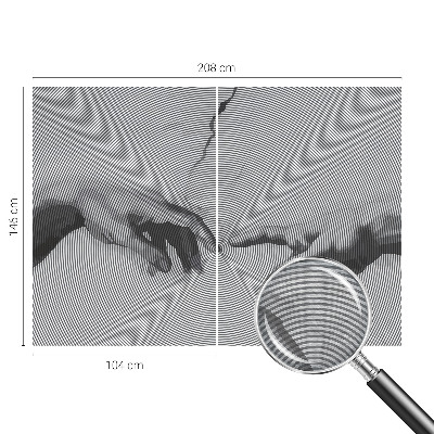High quality wall mural wallpaper with a hypnotic hands design