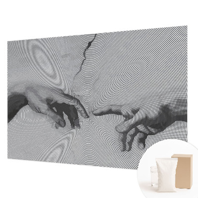 High quality wall mural wallpaper with a hypnotic hands design