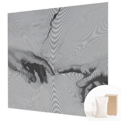 High quality wall mural wallpaper with a hypnotic hands design