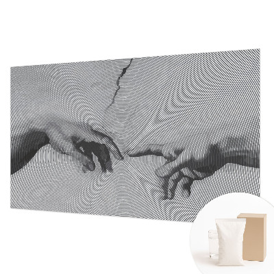High quality wall mural wallpaper with a hypnotic hands design