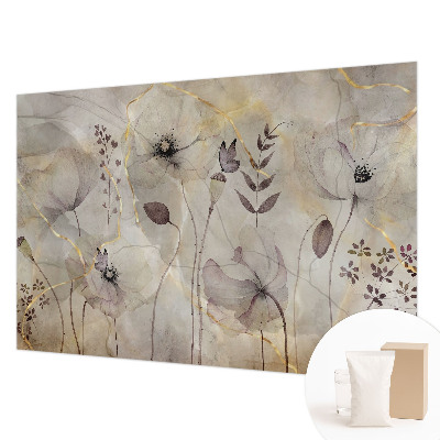 Premium wall mural for bedroom with a delicate floral pattern