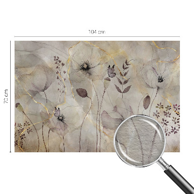 Premium wall mural for bedroom with a delicate floral pattern