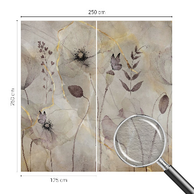 Premium wall mural for bedroom with a delicate floral pattern