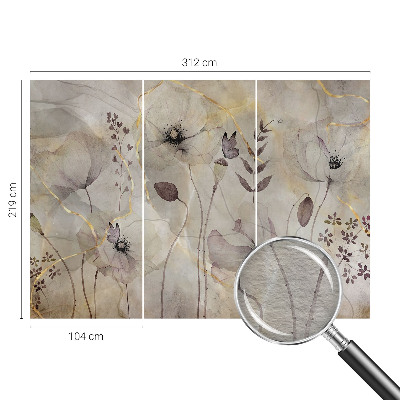 Premium wall mural for bedroom with a delicate floral pattern