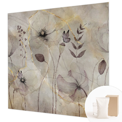 Premium wall mural for bedroom with a delicate floral pattern