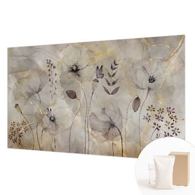 Premium wall mural for bedroom with a delicate floral pattern
