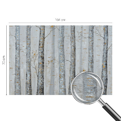 Premium photo wallpaper with a birch trees motif