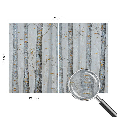 Premium photo wallpaper Birch trees