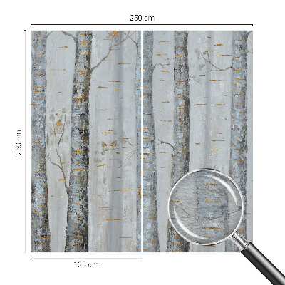 Premium photo wallpaper Birch trees