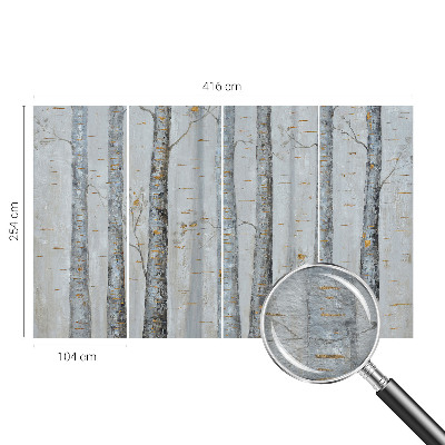 Premium photo wallpaper Birch trees